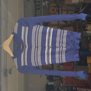 Marc Jacobs blue and white striped cardigan